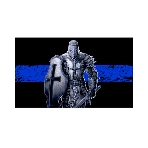 Thin Blue Line Crusader Magnet