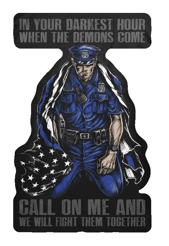 Thin Blue Line Darkest Hour 2.0 Decal (Large)