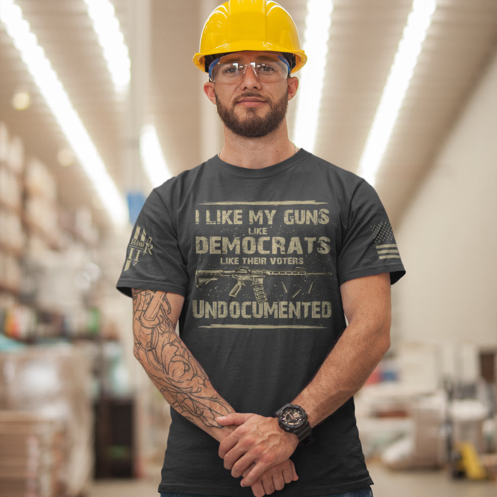 Happy customer showing off his Undocumented t-shirt.