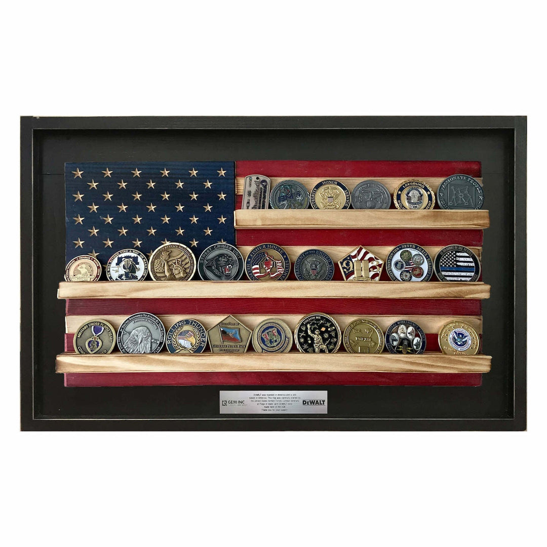 Warrior 12 - Flags of Valor - Challenge Coin Holder Flag