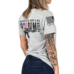 Women's Freedom Stick Patriotic 2A Boyfriend Fit T-Shirt