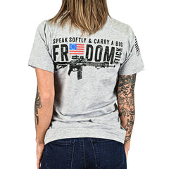 Women's Freedom Stick Patriotic 2A Boyfriend Fit T-Shirt