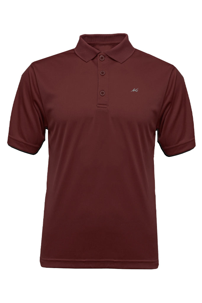 MSC Men's Solid Ribbed Performance Polo