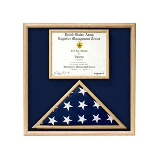 Air Force Flag and certificate Display case