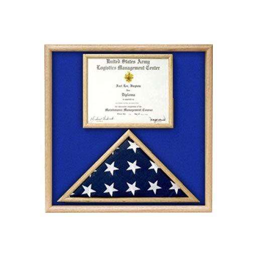 Air Force Flag and certificate Display case