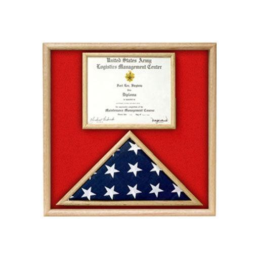 Air Force Flag and certificate Display case