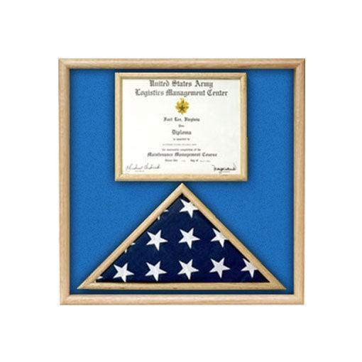 Air Force Flag and certificate Display case