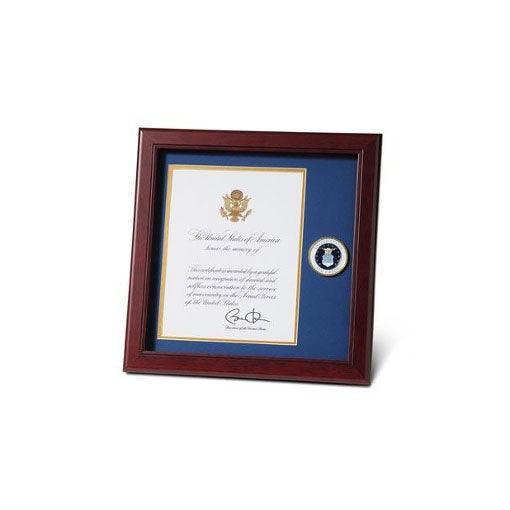 Air Force Medallion Presidential Memorial Certificate Frame