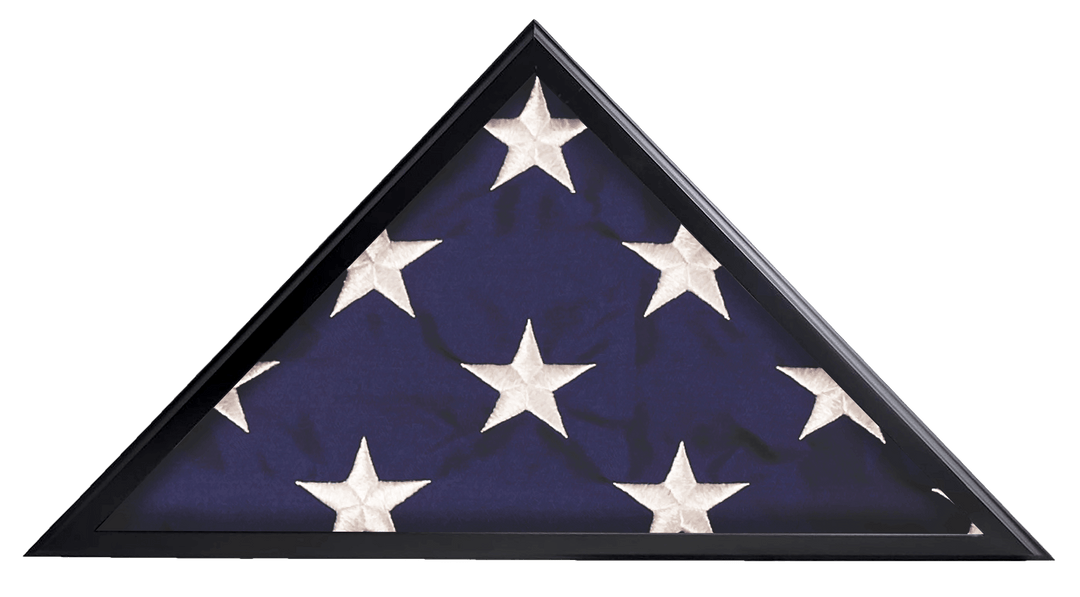 American Burial Flag Box, Large Coffin Flag Display Case, Military Shadow Box, 5x9.5 Flag Case, Burial Flag, Hold Large Burial Flag,