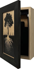 Hidden Gun Storage Tree Roots Silhouette Concealment Shelf