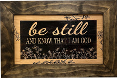 Bible Verse Decorative & Secure Wall-Mounted Gun Cabinet - Be Still and Know That I am God Psalm 46:10 Gun Safe