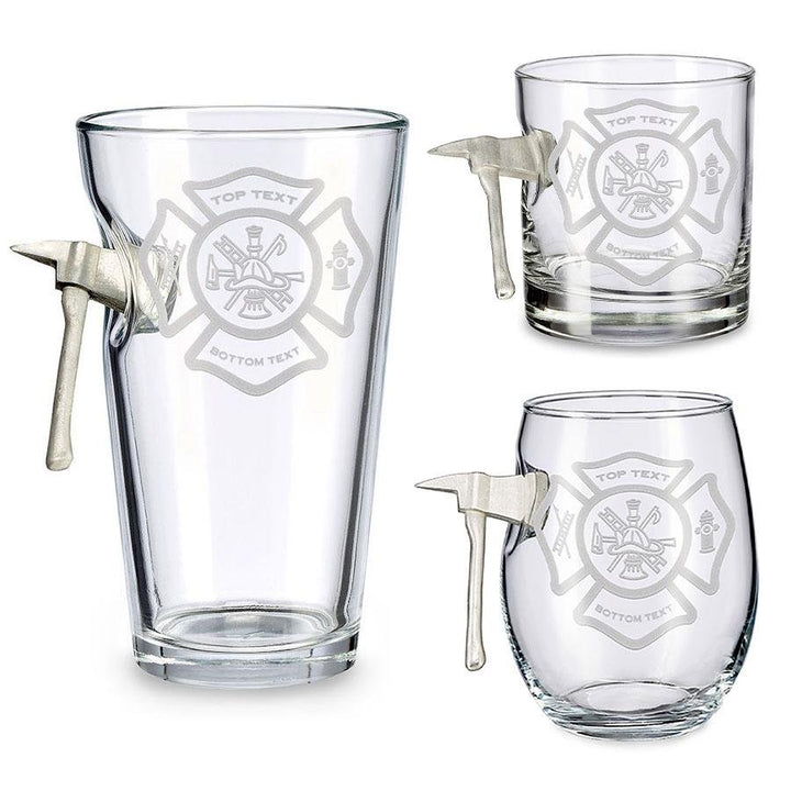 BenShot Fire Axe Glass - Maltese Cross