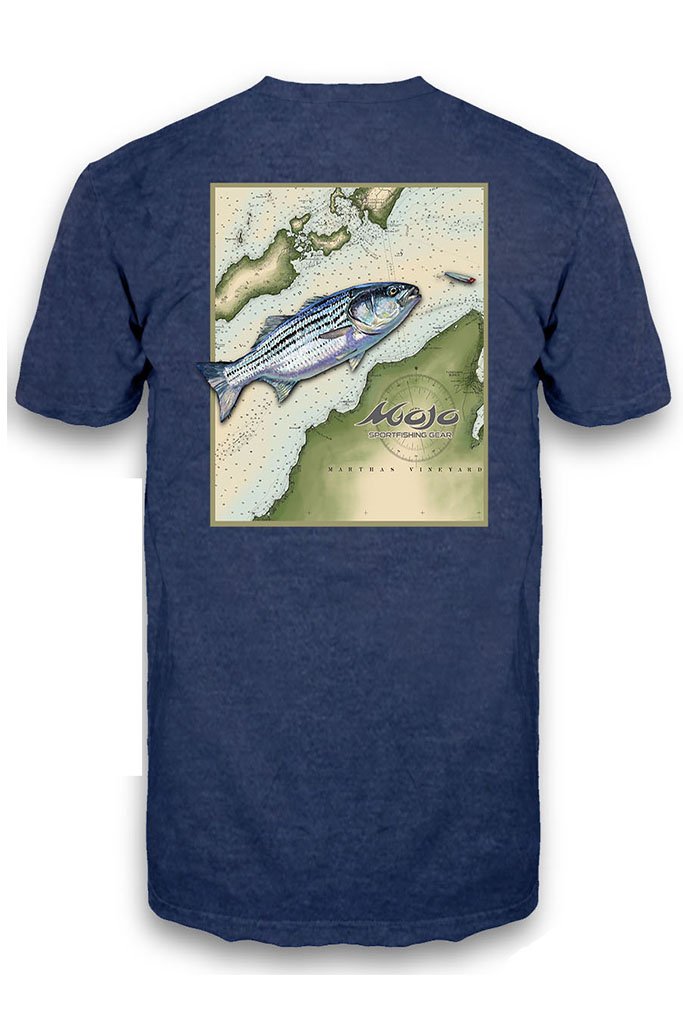 Striper Sea Chart Short Sleeve T-Shirt