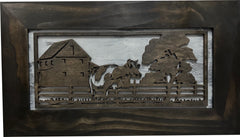 Decorative Cow Farm Wall-Mounted Secure Gun Cabinet - Gun Safe To Securely Store Your Gun & Home Self Defense Gear