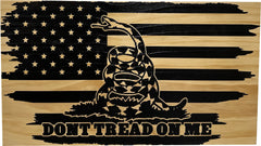 Dont Tread On Me Secure Decorative Wall-Mounted Gun Cabinet (Distressed)