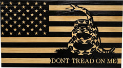 Dont Tread On Me Secure Decorative Wall-Mounted Gun Cabinet (Stripes)