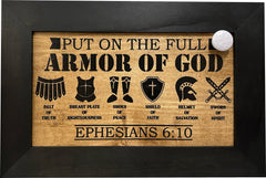 Hidden Gun Cabinet Put On The Full Armor Of God, Secure Concealed Ephesians 6:10 Gun Safe by Bellewood Designs
