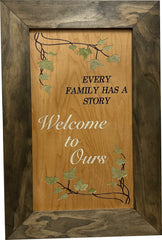 Wooden Gun Safe Wall Mountable Decoration Every Family Has a Story Welcome to Ours …