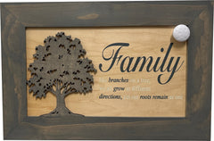Decorative Secured Gun Storage Cabinet with Family Branches (Gray)