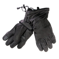 Hot Leathers GVD1015 Black Deerskin Leather Gauntlet Gloves
