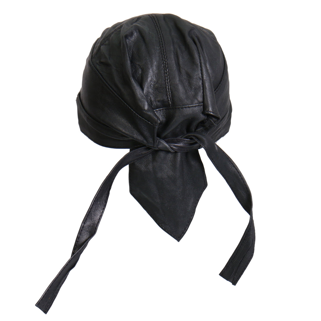 Hot Leathers Medium Weight Black Leather Headwrap HWL1002