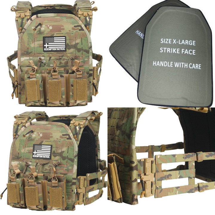 BIG BOY Crusader 2.0 XL Armor COMBO PACKAGE LIGHTWEIGHT LEVEL IV (2) XL Front/Back Plates