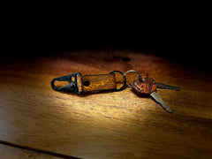 Leather Clip Keychain Handmade