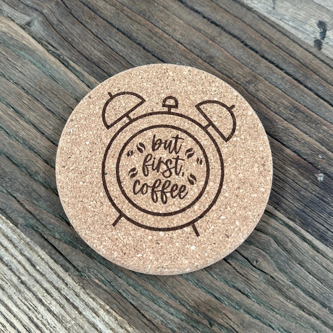 Coffee Lover Cork Coasters | Thick Cork Coaster | Various Designs