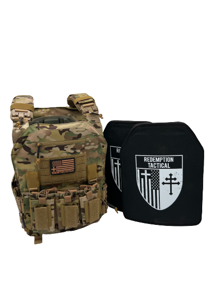 BIG BOY Crusader 2.0 XL Armor COMBO PACKAGE LIGHTWEIGHT LEVEL IV (2) XL Front/Back Plates