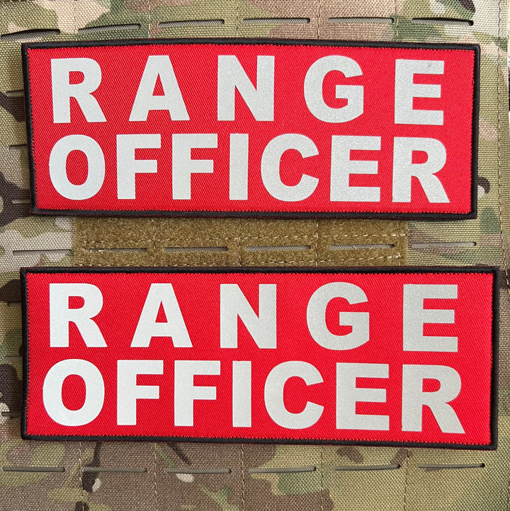 Pair of RANGE OFFICER Patches (3€� x 8€�) Pair of Reflective Hook and Loop