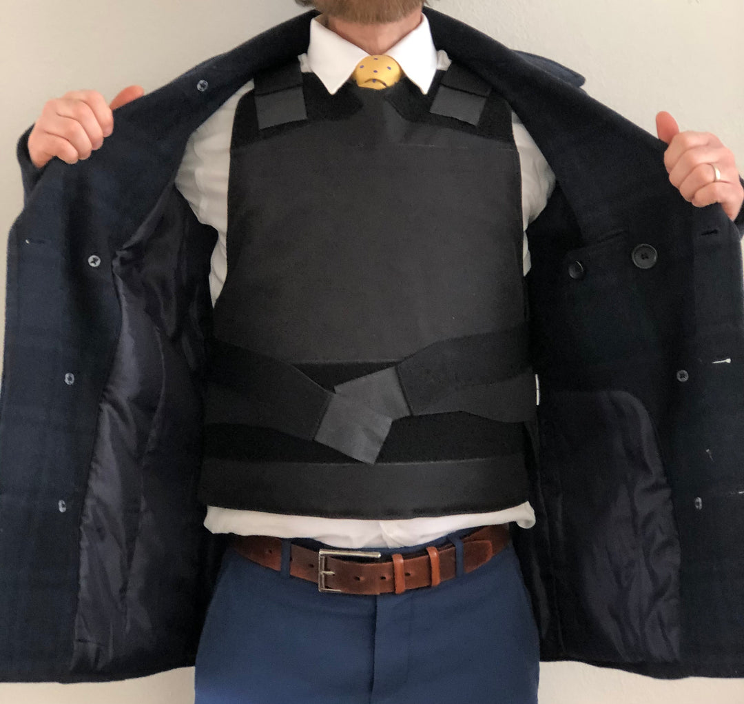 Concealable Soft Ballistic Vest (Tested to NIJ Level IIIA .44 Mag) Fully Adjustable