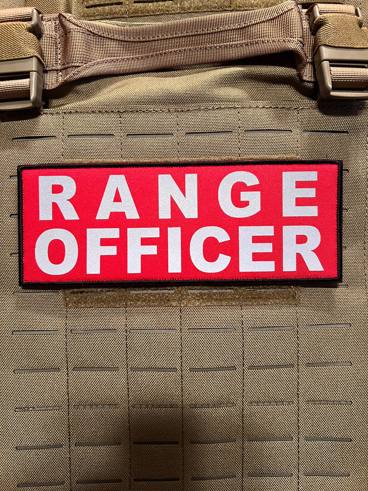 Pair of RANGE OFFICER Patches (3€� x 8€�) Pair of Reflective Hook and Loop