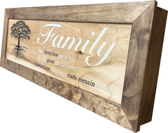 Large Hidden Gun Storage Cabinet with Family Tree Design