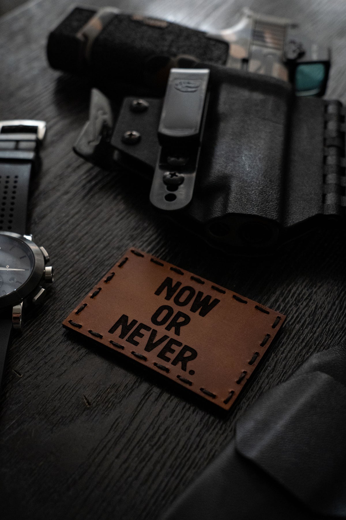 Now Or Never Leather Patch
