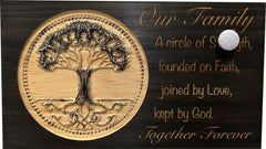 Our Family Tree Roots Wall Decoration Gun Safe - Securely Store Your Gun Safely in Plain Sight