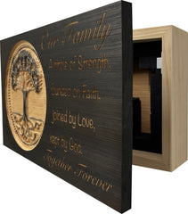 Our Family Tree Roots Wall Decoration Gun Safe - Securely Store Your Gun Safely in Plain Sight