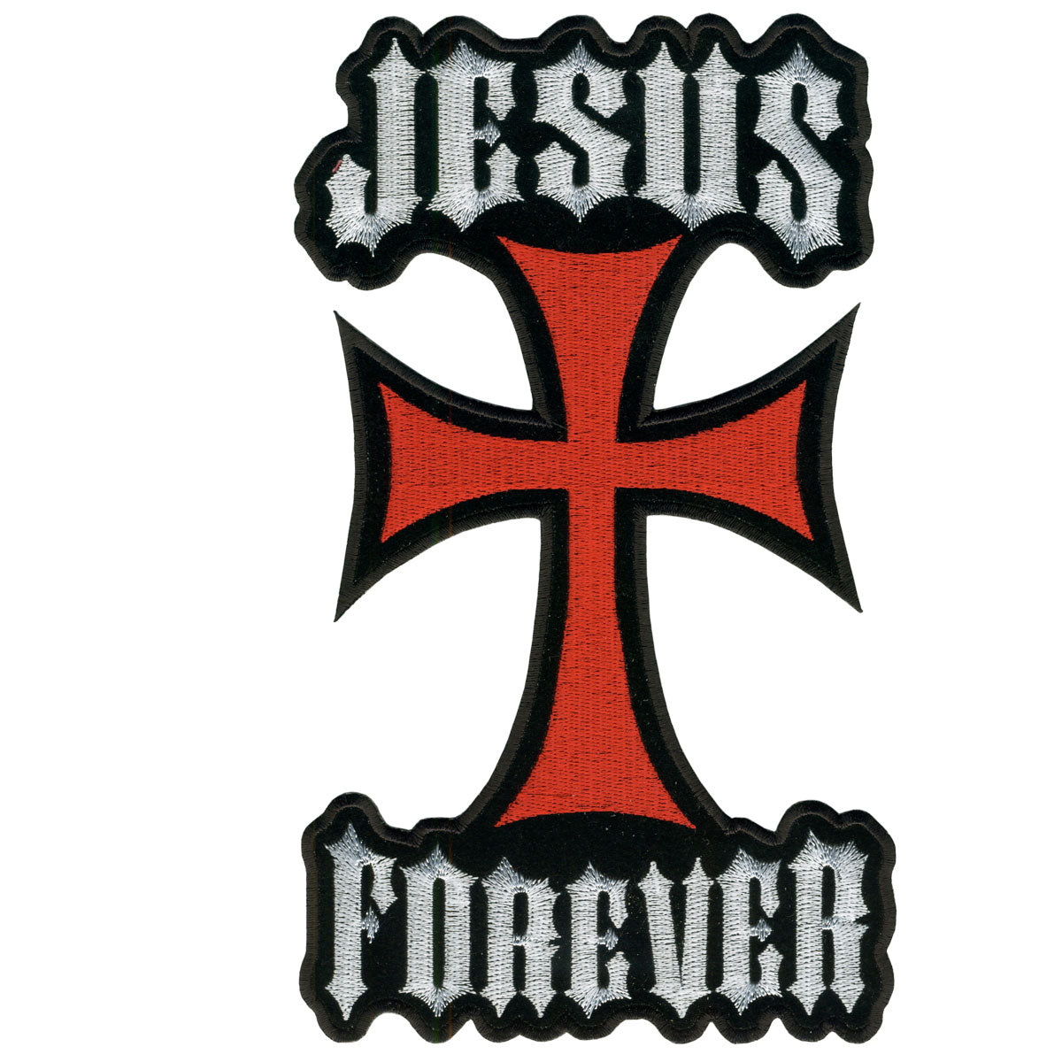 Hot Leathers Jesus Forever 6" x 11" Patch