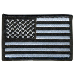 Hot Leathers PPA7022 Black and White American Flag 5" x 3" Patch