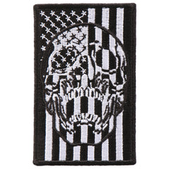 Hot Leathers PPA9880 American Flag Skull 2"x3" Patch