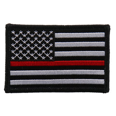 Hot Leathers PPF5112 Flag Thin Red Line Embroidered 3"x2" Patch
