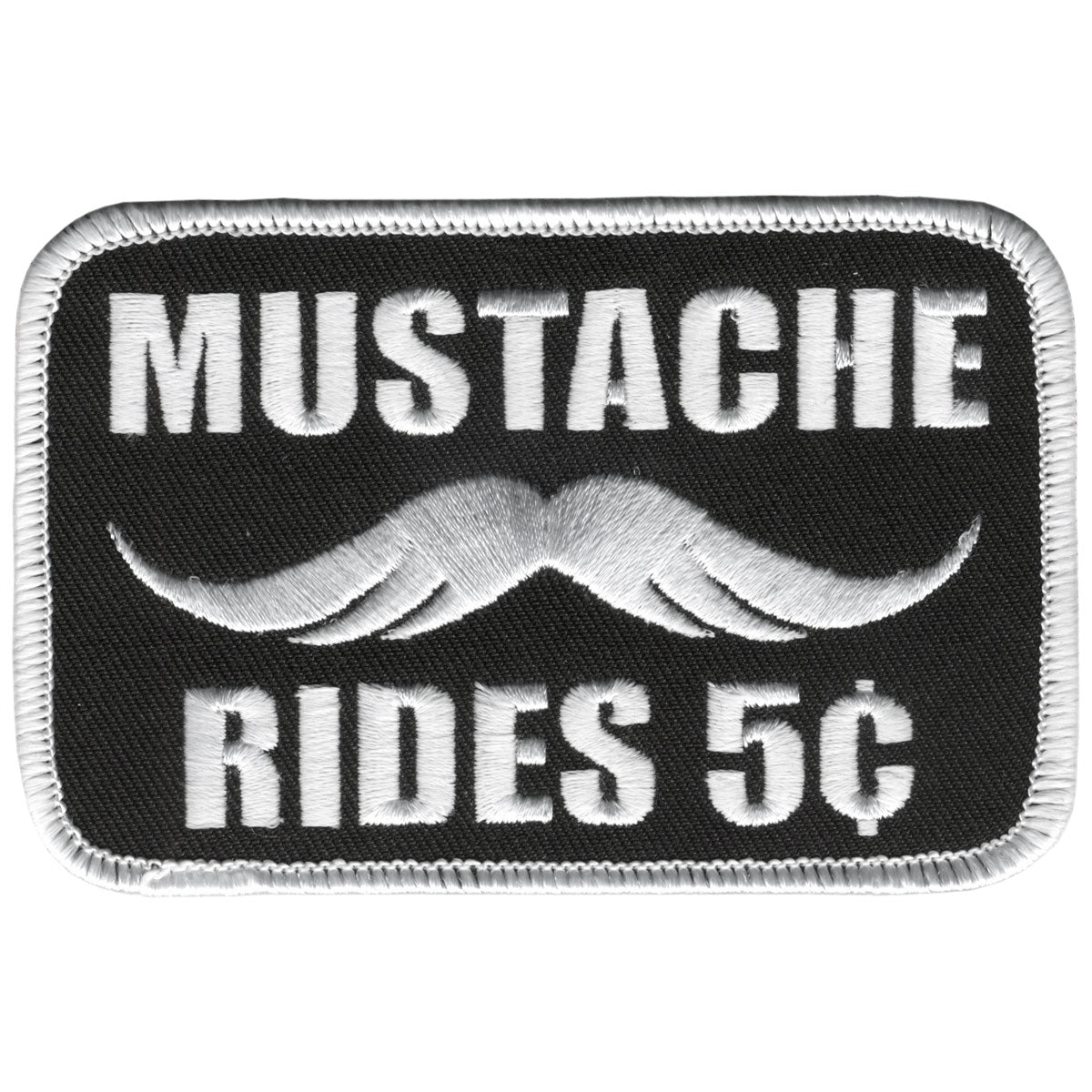Hot Leathers Mustache Rides 4" x 3" Patch