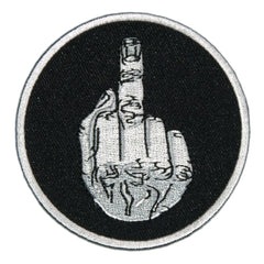 Hot Leathers PPL9375 Circle Middle Finger 3" x 3" Patch