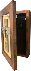 Blessed Beyond Measure Cross Decorative Wall-Mounted Secure Gun Cabinet