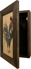Hidden Gun Cabinet Farmhouse Rooster Art Wall Decoration - Secure Gun Safe by Bellewood Designs