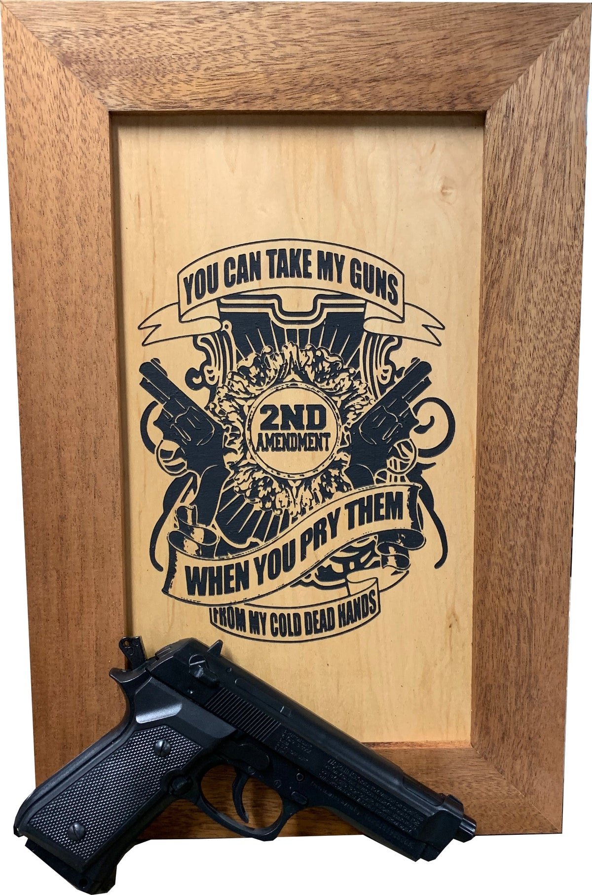 2nd Amendment Take My Guns Hidden Gun Storage Firearm Concealment Wall Decor