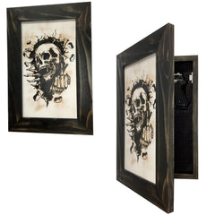 Gothic Skull Giving Middle Finger Decorative Gun Cabinet To Securely Store Your Gun In Any Room!