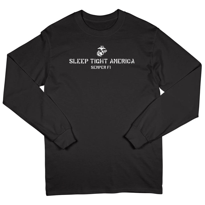 Marines Sleep Tight America Long Sleeve Tee