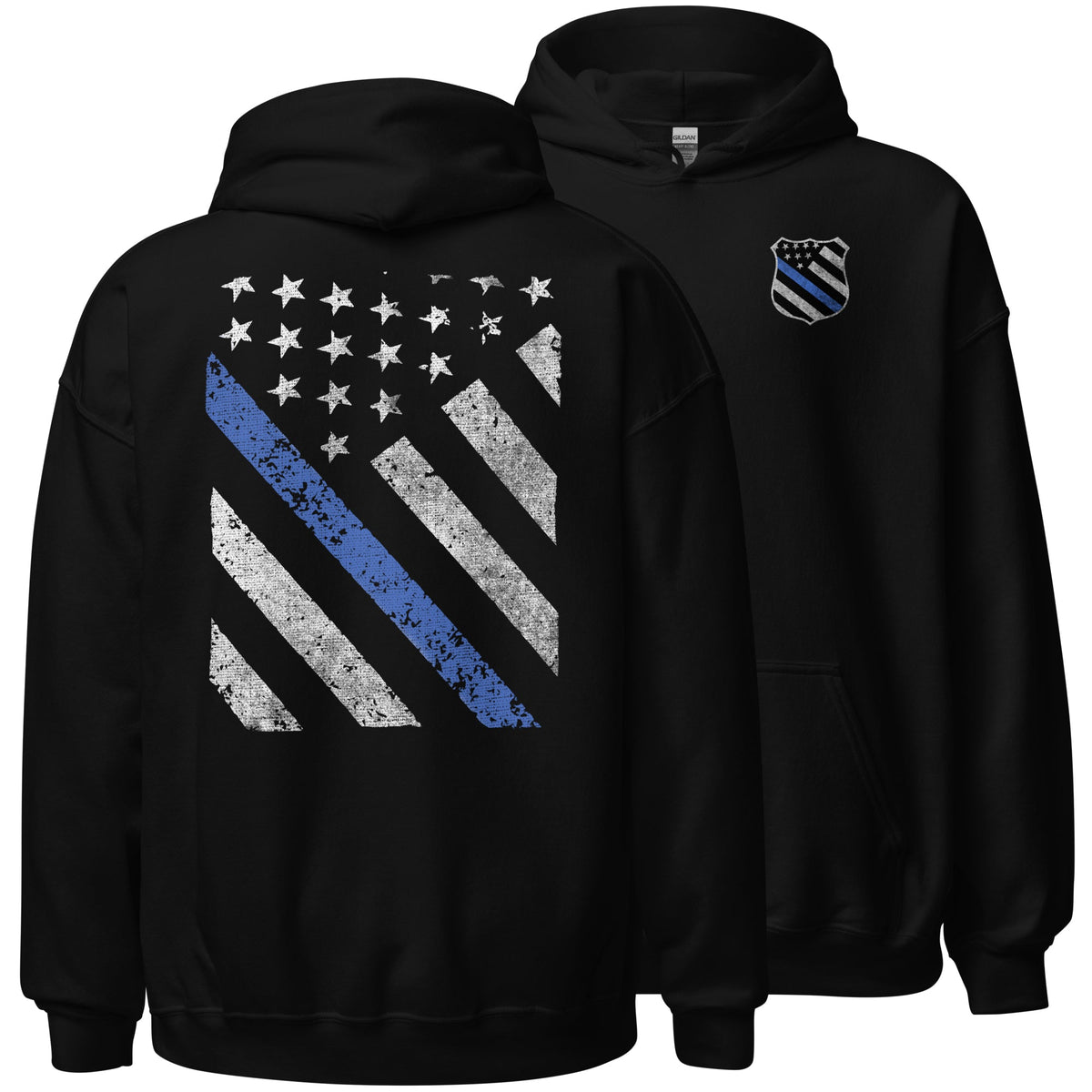 Thin Blue Line Hoodie American Flag Sweatshirt