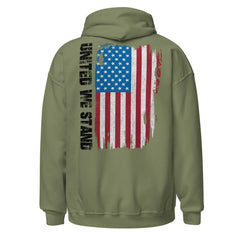 United We Stand Full Color American Flag Hoodie Sweatshirt