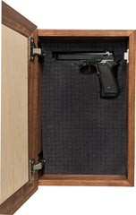 Wood Secure Gun Safe Welcome to our Home Wall Decor (Red Oak)